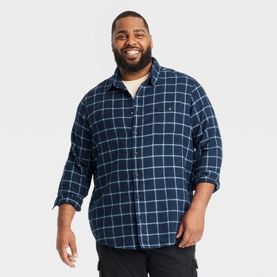 Men's Mid-Weight Flannel Long Sleeve Button-Down Shirt - Goodfellow & Co™