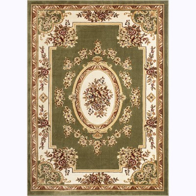 Well Woven Pastoral Medallion French European Floral Formal Traditional Modern Classic Thick Soft Area Rug