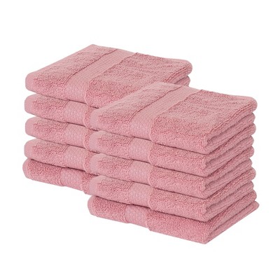 Splash Zero Twist 100% Ring Spun Cotton Face Washcloth Set – Reversible, 550 GSM, Soft, Lightweight, Highly Absorbent Towels for Bathroom