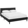 Linnea Faux Leather Bed Full Black - Modway: Platform Design, No Box Spring Needed, MDF Frame - 2 of 4