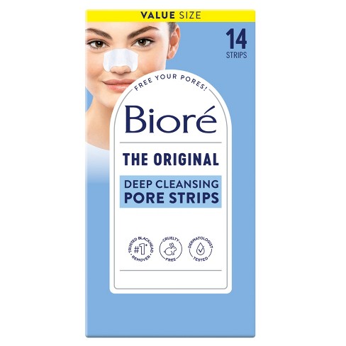 Biore Deep Cleansing Pore Strips, Blackhead Remover, Nose Strips For Deep Pore Cleansing, Oil-Free - 14ct - image 1 of 4