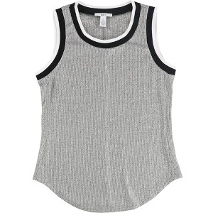 bar III Womens Ribbed Shimmer Tank Top - 1 of 2