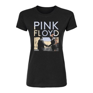 Women's - Pink Floyd - Pink Floyd Wywh Handshake Fire Fitted Graphic T-Shirt - 1 of 3