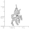 Black Bow Jewelry 14k White Gold Polished Unicorn Charm or Pendant - 4 of 4