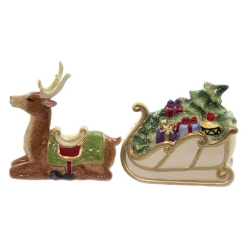 Tabletop Sled And Deer Salt/pepper - One Set Salt And Pepper Shaker 4.0 ...