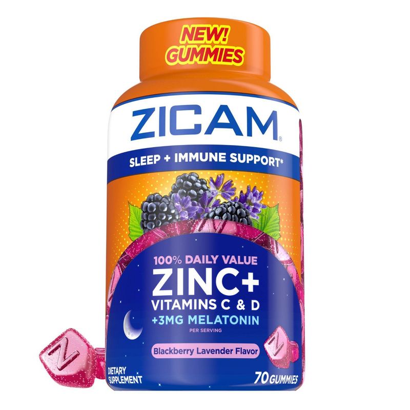 Zicam Nighttime Immune Support Gummies - 70ct, 1 of 7