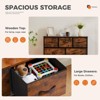 Gulches Modern Tall Fabric Storage Dresser, Brown, Wooden Top, 9 Drawers (6L/3M), Steel Frame, Anti-Tipping - 4 of 4