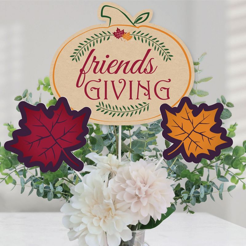 Big Dot of Happiness Friends Thanksgiving Feast - Friendsgiving Party Centerpiece Sticks - Table Toppers - Set of 15, 1 of 8