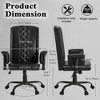 VECELO Ergonomic Leather Office Chair, Adjustable Swivel Desk Chair with Armrests & Lumbar Support, Black/Brown - 3 of 4