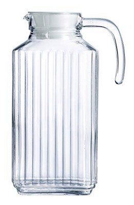 Amici Home Italian Igloo Quadra Medium Glass Pitcher, White Plastic Lid,  Dishwasher Safe , 17-ounce : Target