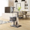 Max & Marlow 3 in 1 Transforming Cat Activity Tree Tower with Scratching Post Design for Kitten Pet House Play, Up to 50 Inches Tall, Gray - 4 of 4