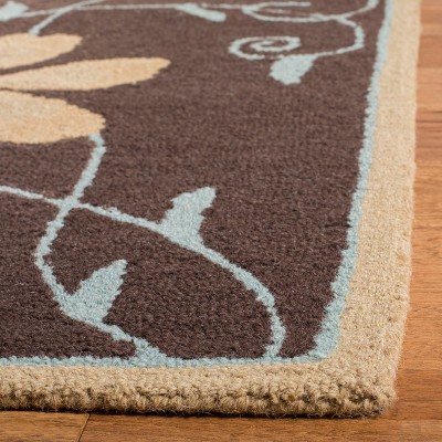 Multicolor Floral Hand-Knotted Wool Area Rug 4' x 6'