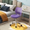 Costway Height-adjustable Ergonomic Kids Chair Breathable Mesh Desk Chair w/ Wheels Mobile Comfortable School Chair for Kids Room Purple - 4 of 4
