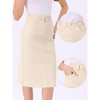 INSPIRE CHIC Women's Casual High Waist Stretchy Midi Jean Skirt - 2 of 4