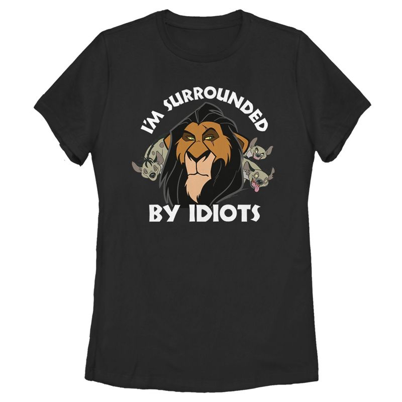 Women's Lion King Scar Surrounded by Idiots T-Shirt, 1 of 4