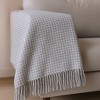 HomeRoots 50" X 67" Light Gray And Cream Cotton Blend Woven Plaid Throw Blanket with Fringe - 2 of 4
