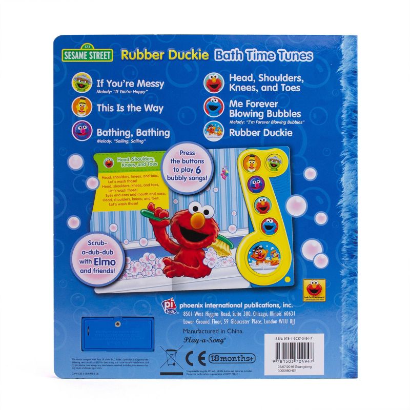 Sesame Street - Rubber Duckie Bath Time Tunes - Little Music Note Sound Book (Board Book), 4 of 5