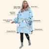 Catalonia Women's Oversized Flannel Blanket Hoodie - Cozy Wearable Plush Fleece Pullover, Soft Lounge Sweatshirt for Home, Camping, Outdoor Comfort - 3 of 4