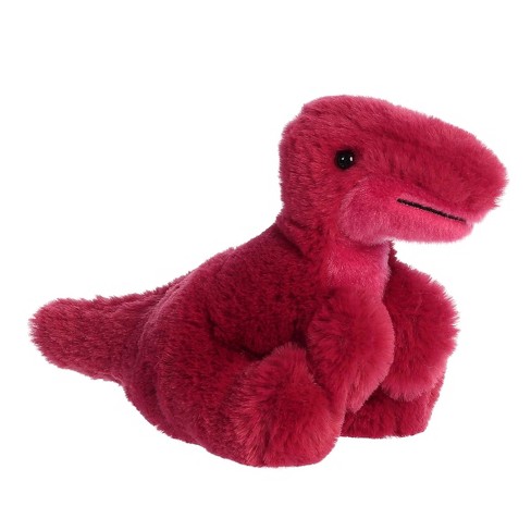 red stuffed dinosaur