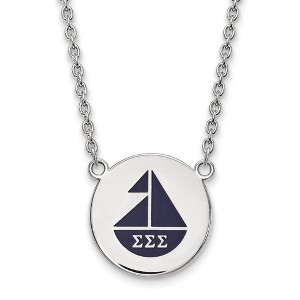 Black Bow Jewelry Sterling Silver Sigma Sigma Sigma Greek Life Necklace 18 Inch - 1 of 4