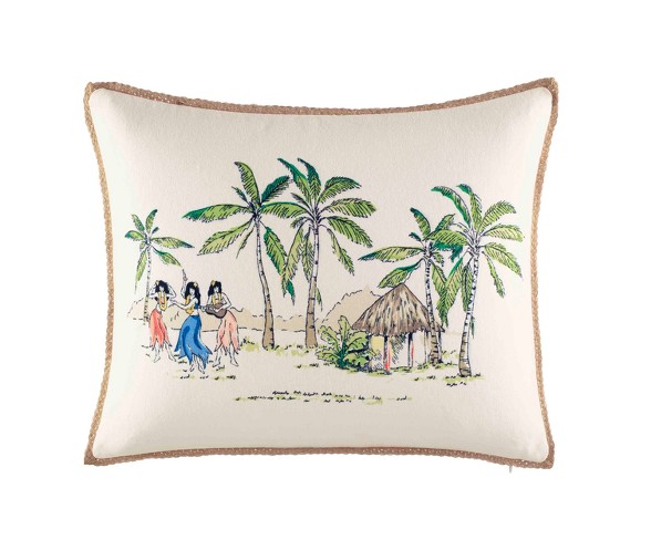 On The Beach Throw Pillow - Nine Palms