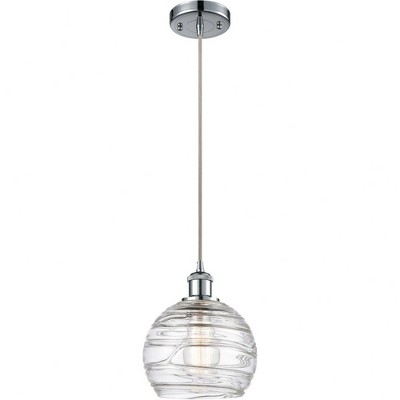 Ballston - 1 Light Athens Deco Swirl Mini Pendant In IndustrialStyle-10 Inches Tall and 8 Inches Wide