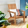 Costway 4PCS Outdoor Wooden Adirondack Chair Patio Lounge Chair w/ Armrest Natural - 3 of 4