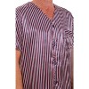 ADR Mens Satin Pajamas, Short V-Neck Pj Set - 3 of 3
