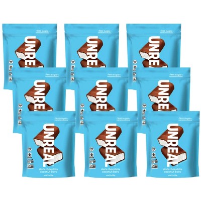 Unreal Dark Chocolate Coconut Bar - 9 bags, 10 oz each