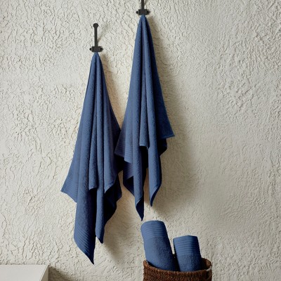 Midnight Blue Cotton 6-Piece Towel Set