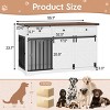 55" Wooden Dog Crate Furniture with Sliding Barn Door,Indoor Dog Kennel Cabinet with 3 Drawers and Side Door for Medium Dogs–Maison Boucle - 3 of 4