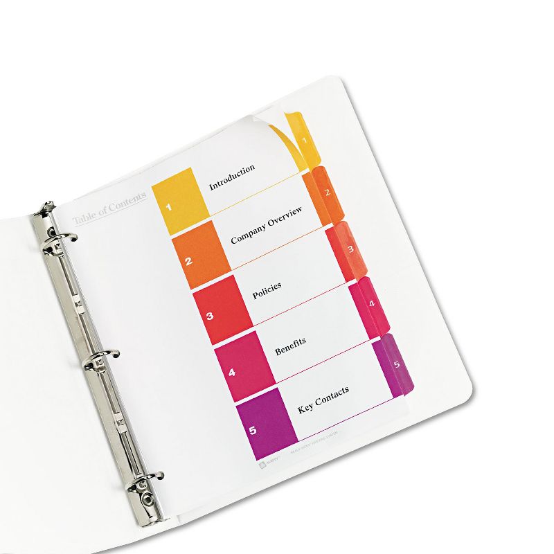 Avery Ready Index Customizable Table of Contents Multicolor Dividers 5-Tab Letter 11131, 3 of 7