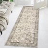 Washable Area Rug Vintage Distressed Rug Non Slip Rug Low Pile Rugs Oriental Floral Throw Rug Foldable Indoor Carpet for Living Room Bedroom Nursery - 3 of 4