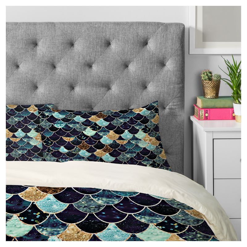 Blue Monika Strigel Really Mermaid Comforter Set - Deny Designs, 4 of 9