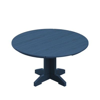 HYLEORY Outdoor Round Coffee Table, 36" Adirondack Coffee Table for Patio, Garden, Backyard
