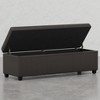 53.90"Lincoln Extra Large Storage Ottoman Bench,Brown - 4 of 4