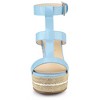 Allegra K Women's Espadrille Strappy Platform Wedges Sandals - 2 of 4