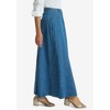 Jessica London Women's Plus Size Denim Inset Maxi Skirt - 4 of 4