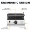 R.W. FLAME Portable Propane Griddle, 8,000 BTU Tabletop Flat Top Grill, 304 Stainless Steel Gas Grill for Camping, Outdoor BBQ, RV Cooking - 3 of 4