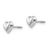 Black Bow Jewelry Kids 14k White Gold Small 6mm Puffed Heart Screw Back Post Earrings - 2 of 4