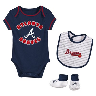 Mlb Atlanta Braves Baby Girls' 3pk Bodysuit : Target