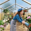 8x12 Ft Aluminum Large Walk-in Greenhouse, Polycarbonate Greenhouse with Adjustable Roof Vent for Outdoors, Greenhouse for Patio, Lawn - 2 of 4