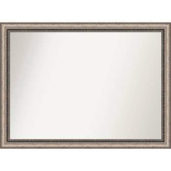 42" x 31" Non-Beveled Lyla Ornate Silver Wall Mirror - Amanti Art