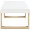 Pala Rectangular Coffee Table White High Gloss/Natural - Coaster - 4 of 4