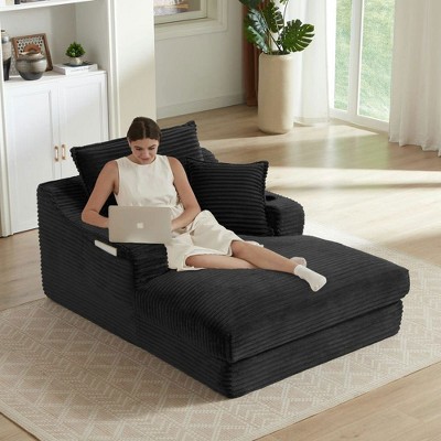 Resenkos 47.24 inch modern comfortable cushioned compression sofa with unique cushion design, Lounge chair for Living room, Bedroom,