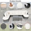 7-Pieces Outdoor Rattan Modular Sectional Sofa Set with Coffee Table, Free Combination - 2 of 4
