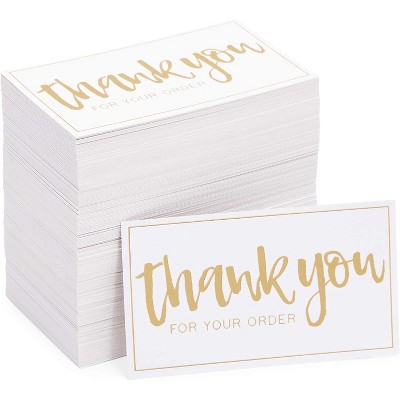 Stockroom Plus 200-Pack Thank You For Your Order Cards, Notecards for Small Business (3.5 x 2 In)