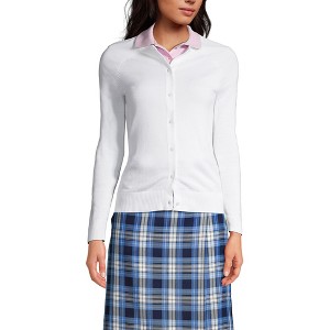 School Uniform Young Women's Cotton Modal Cardigan Sweater - 1 of 2