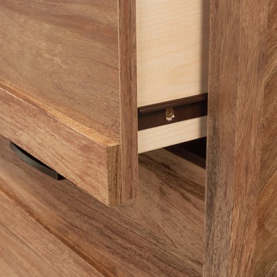 Sindoori Mango 3-Drawer Herringbone Chest with Metal Runners