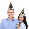 Big Dot of Happiness Disco New Year - Cone Party Hats - Groovy 2025 NYE Resolution Cone Party Hat for Kids and Adults - Set of 8 (Standard Size) - 2 of 4